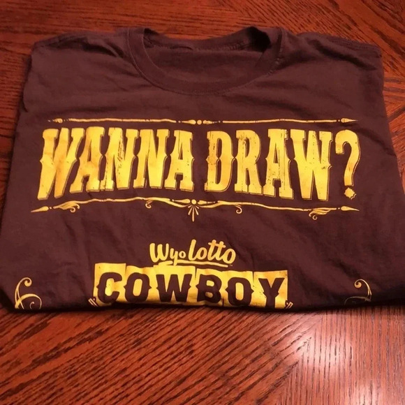 Wanna Draw? Cowboy Draw Wyoming’s Game Tee Shirt - Picture 4 of 5